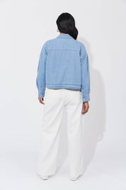 Austin Denim Crop Jacket - Denim