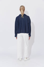 Austin Denim Crop Jacket - Indigo