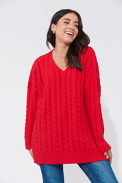 Cadiz Jumper - Chilli