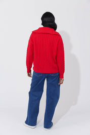 Cadiz Zip Jumper - Chilli