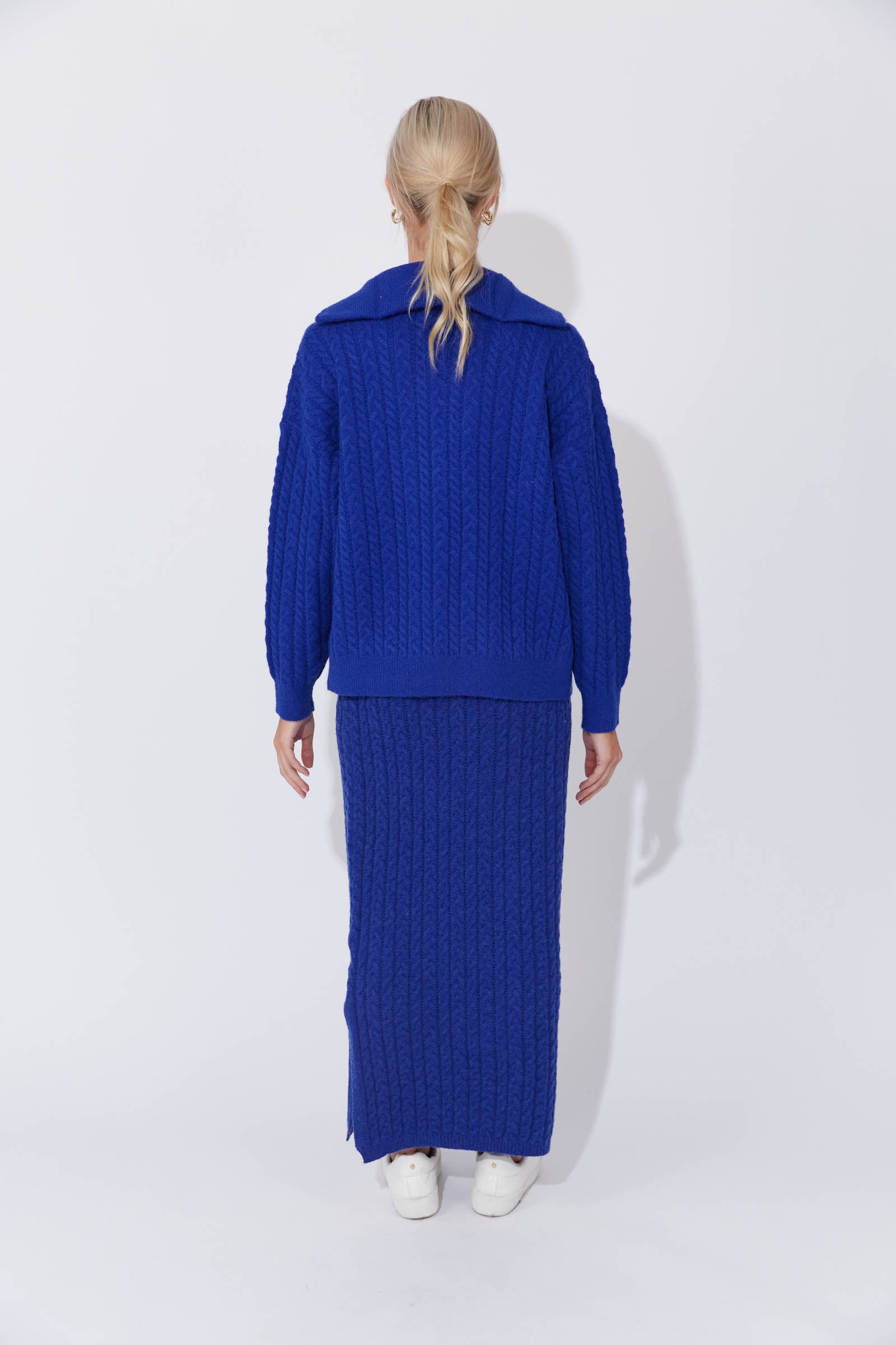 Cadiz Zip Jumper - Cobalt