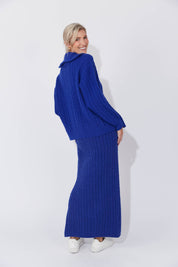 Cadiz Zip Jumper - Cobalt