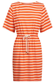 Limon Stripe Tshirt Dress - Punch