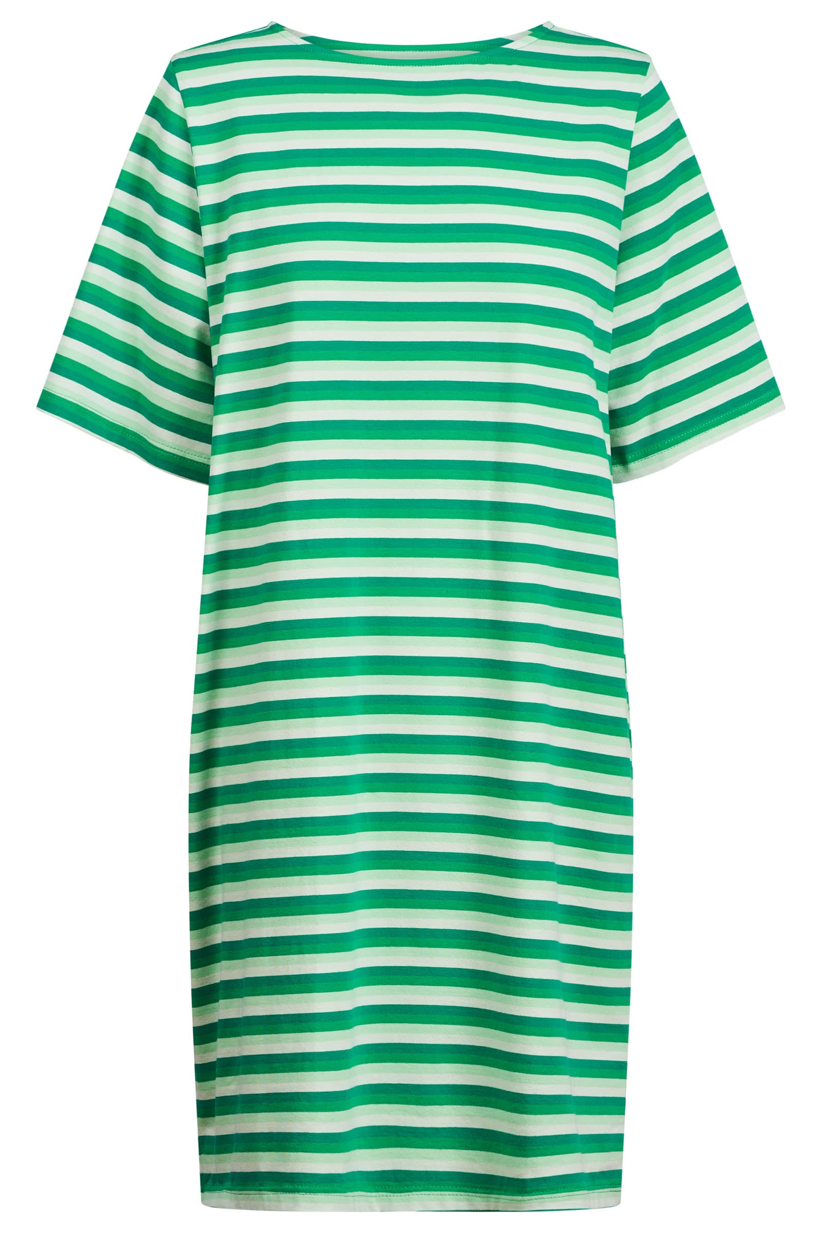 Limon Stripe Tshirt Dress - Green