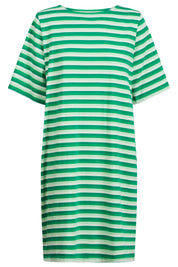 Limon Stripe Tshirt Dress - Green