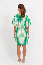 Limon Stripe Tshirt Dress - Green