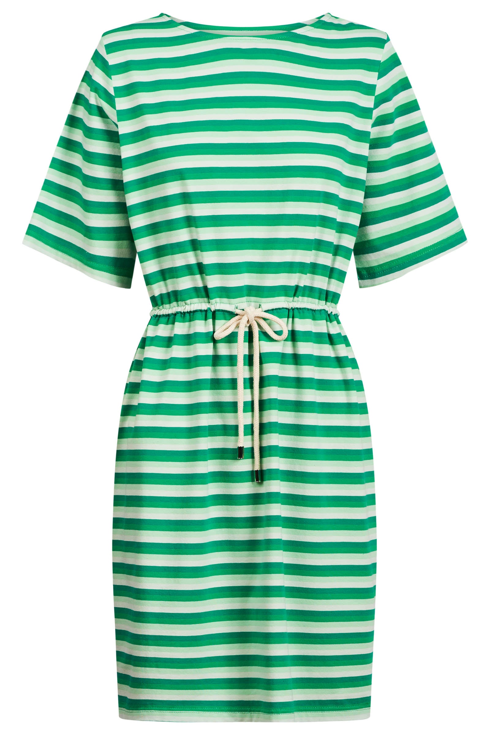 Limon Stripe Tshirt Dress - Green