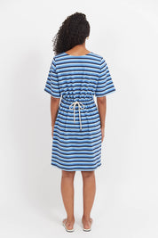 Limon Stripe Tshirt Dress - Indigo