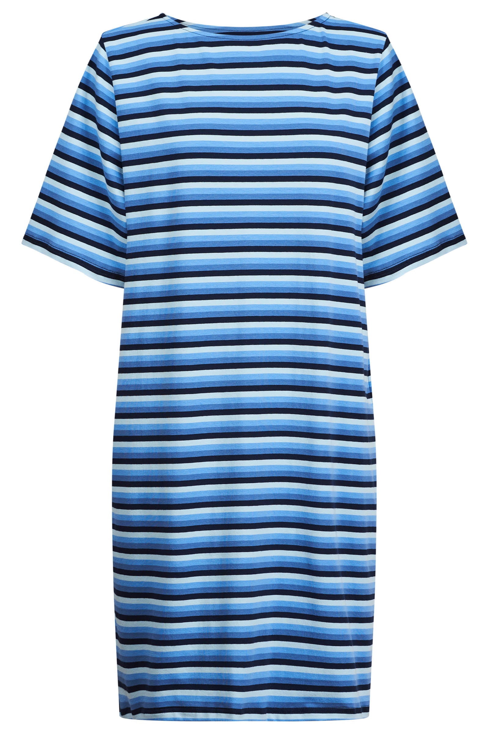 Limon Stripe Tshirt Dress - Indigo