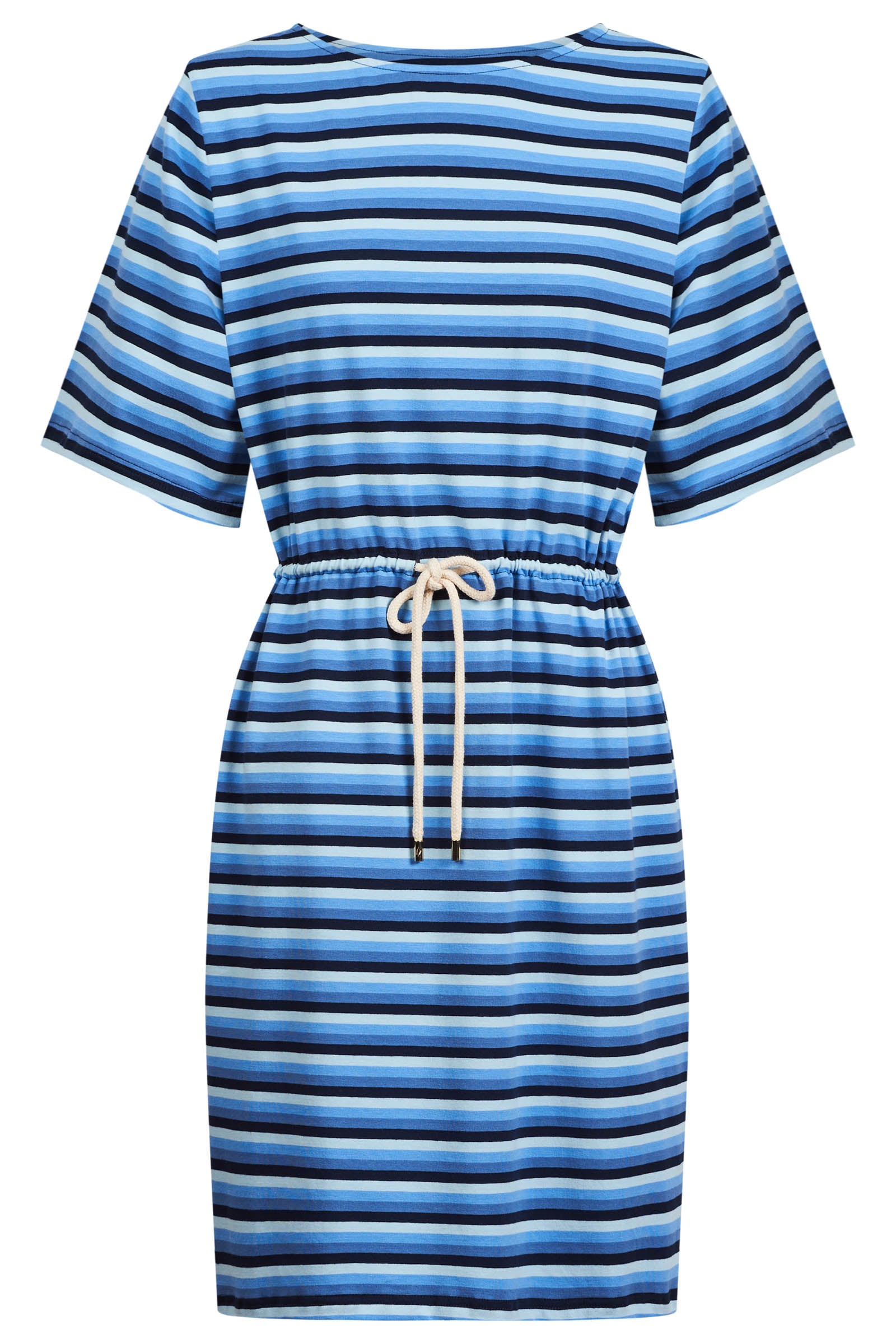 Limon Stripe Tshirt Dress - Indigo