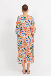 Baja Tie Midi Dress - Tide