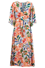 Baja Tie Midi Dress - Tide