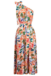 Baja One Shoulder Dress - Tide