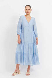Baja Button Maxi Dress - Safira