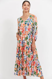Baja Button Maxi Dress - Tide