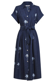 Montego Denim Shirt Dress - Indigo