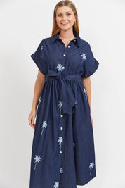 Montego Denim Shirt Dress - Indigo