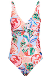 Baja Twist One Piece Swimsuit - Tide
