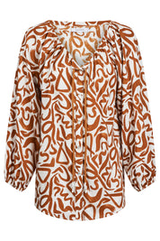 Bahama Button Tie Top - Opus Tan