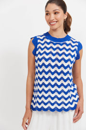 Jamaica Knit Top - Azul