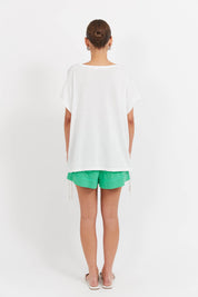 Haiti Tie Knit Top - White