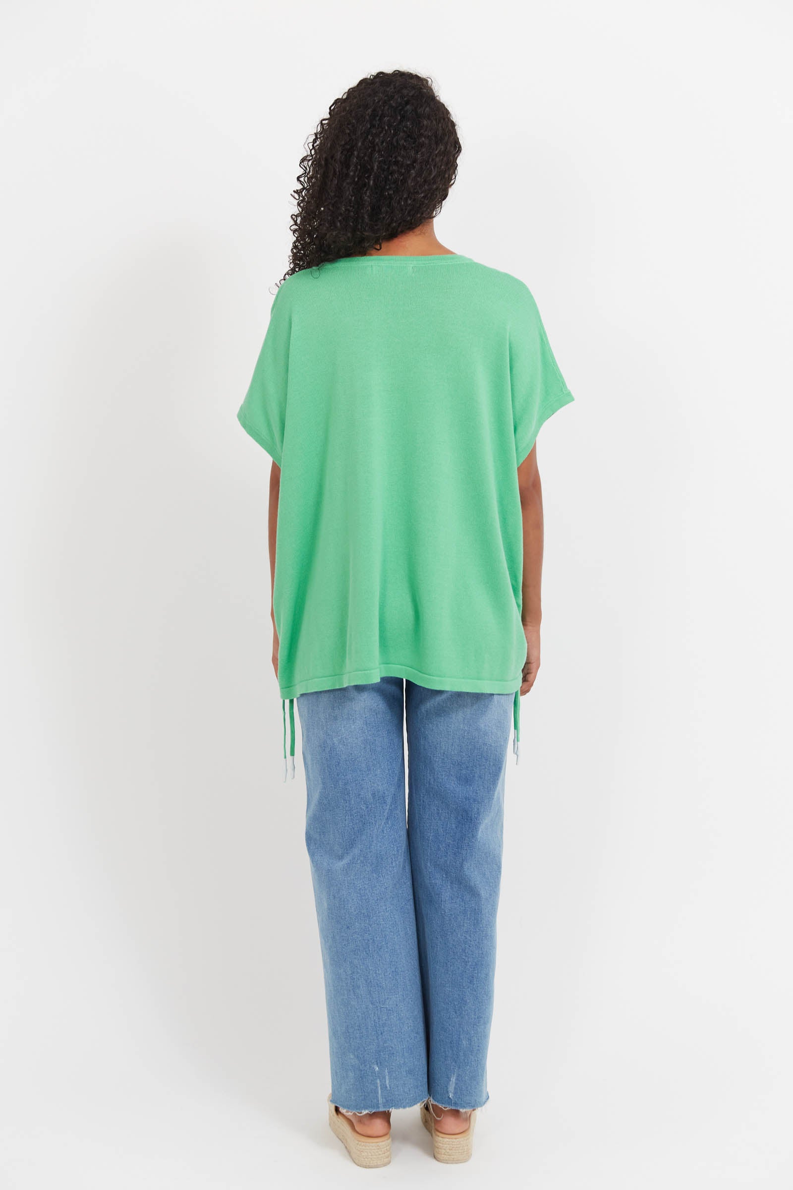 Haiti Tie Knit Top - Green