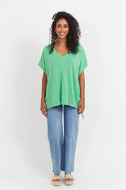 Haiti Tie Knit Top - Green
