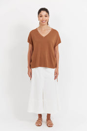 Haiti Tie Knit Top - Tan