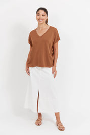 Haiti Tie Knit Top - Tan