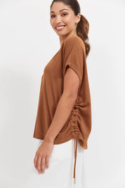 Haiti Tie Knit Top - Tan