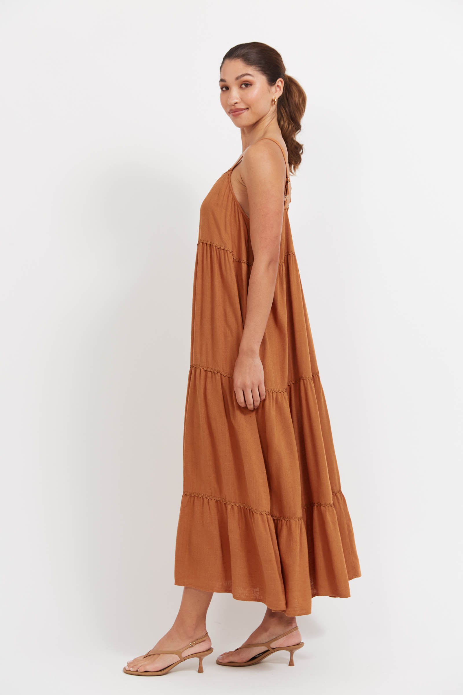 Haiti Tank Maxi Dress - Tan