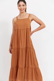 Haiti Tank Maxi Dress - Tan