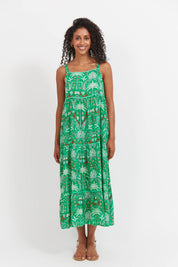 Haiti Tank Maxi Dress - Palms