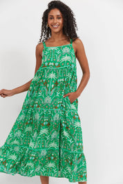 Haiti Tank Maxi Dress - Palms