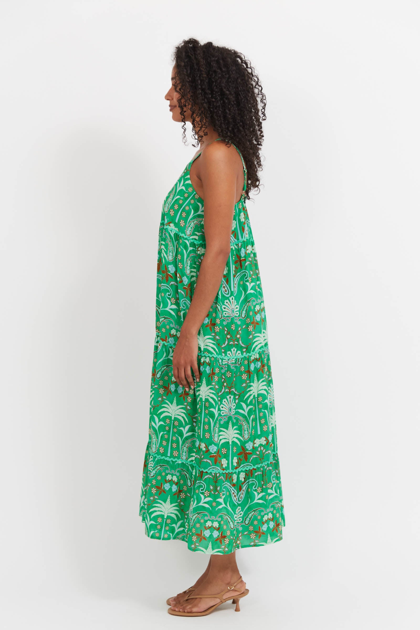 Haiti Tank Maxi Dress - Palms