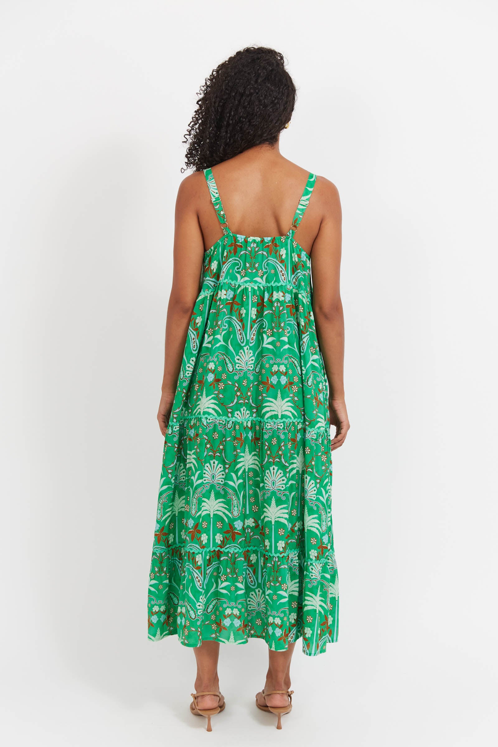 Haiti Tank Maxi Dress - Palms