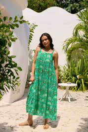 Haiti Tank Maxi Dress - Palms