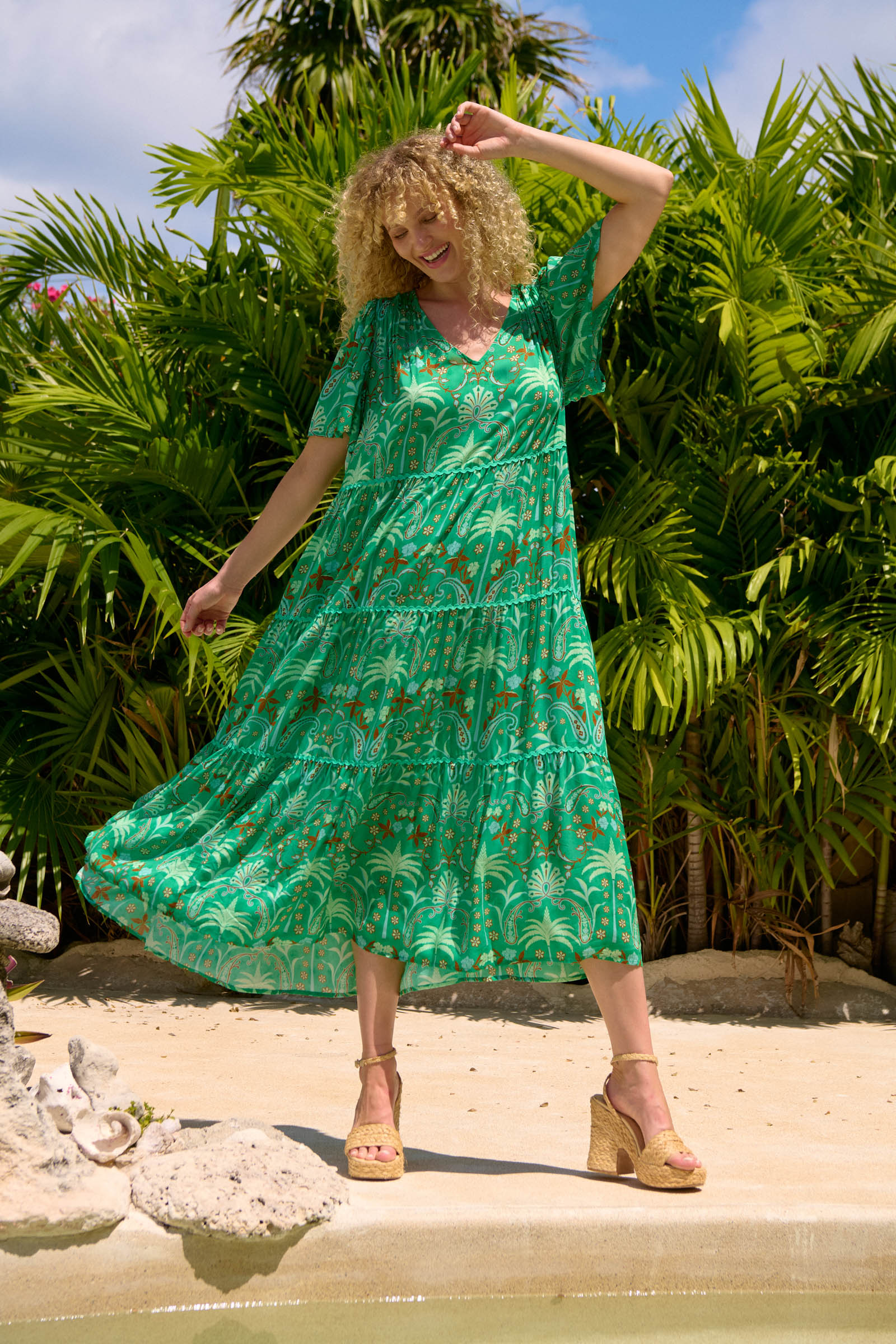 Haiti Maxi Dress - Palms