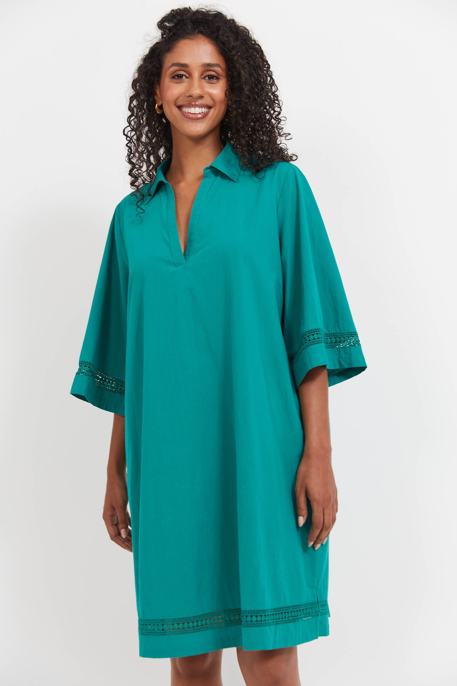 Santos Shift Dress - Teal