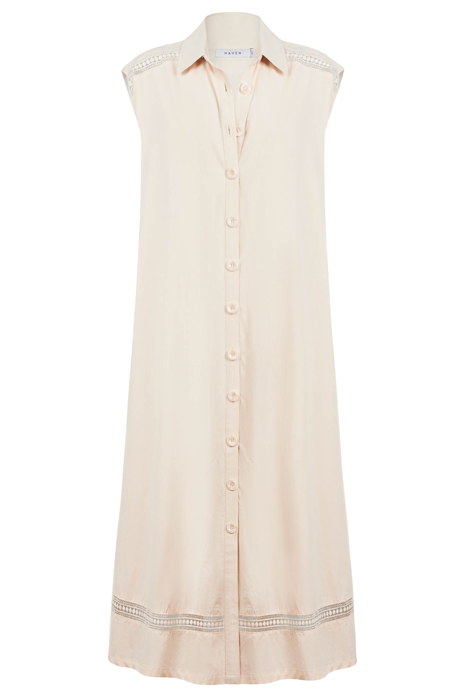 Santos Sleeveless Shirt Dress - Bisque