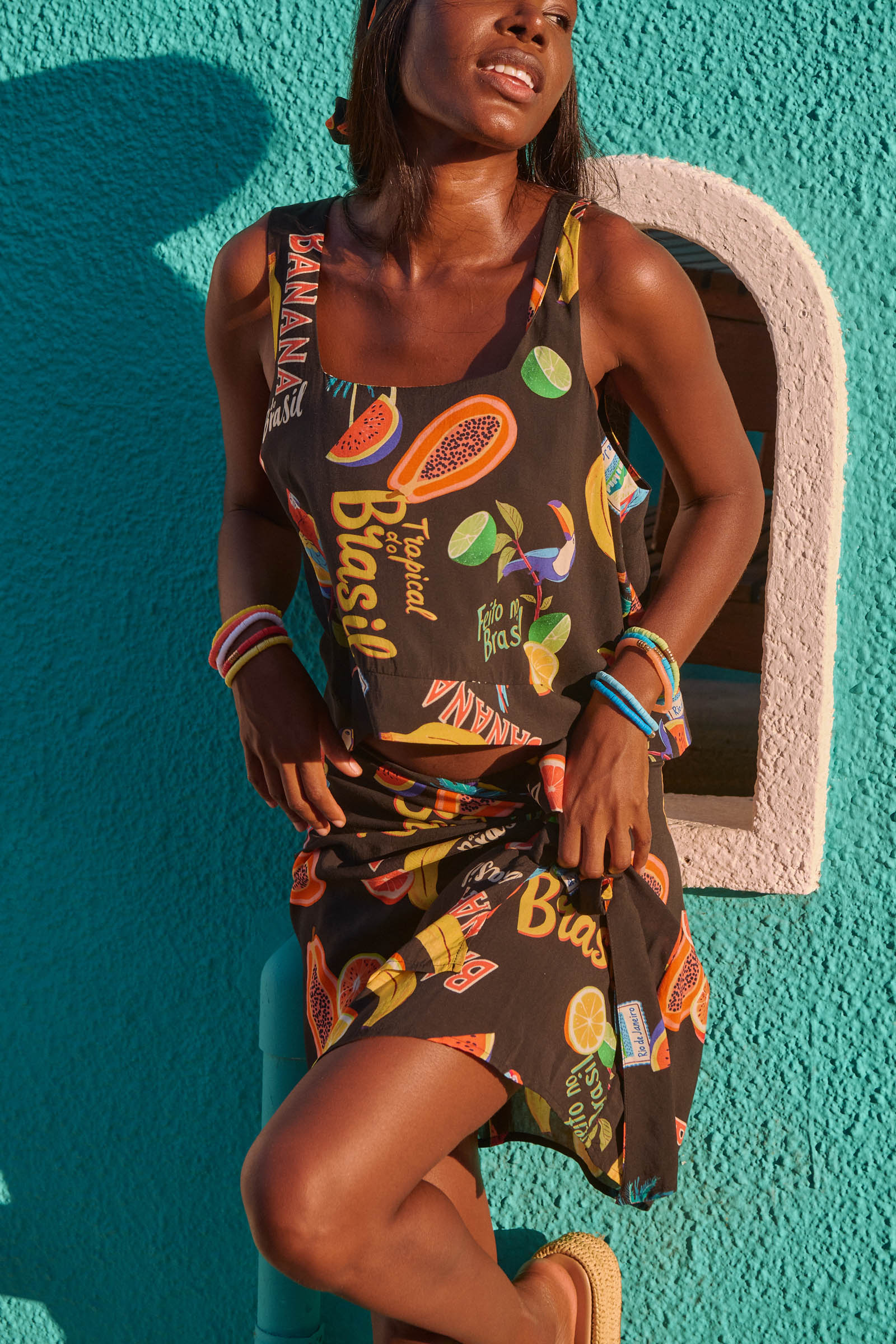 Cabana Mini Skirt - Brasil Black