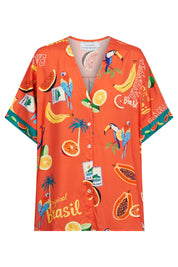 Cabana Button Top - Brasil Coral
