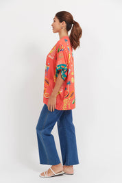 Cabana Button Top - Brasil Coral