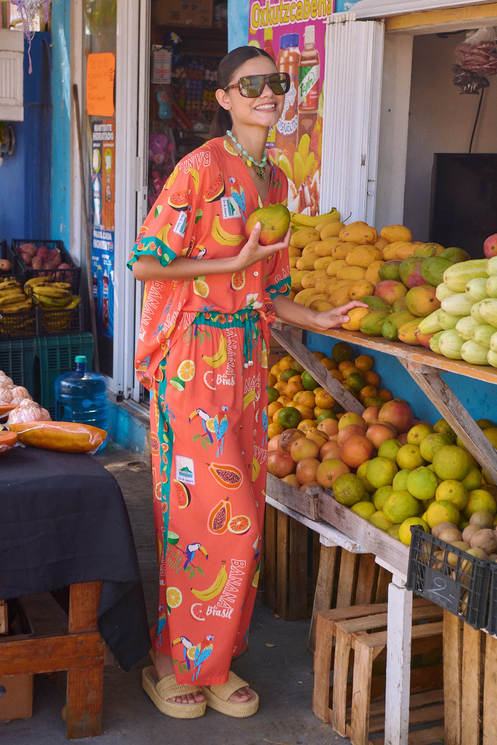 Cabana Pant - Brasil Coral