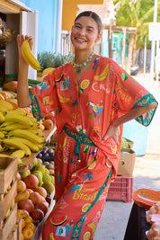 Cabana Button Top - Brasil Coral