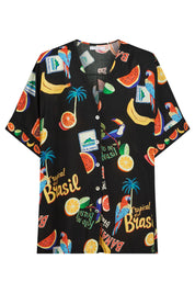 Cabana Button Top - Brasil Black