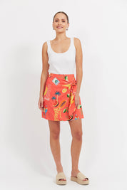 Cabana Mini Skirt - Brasil Coral
