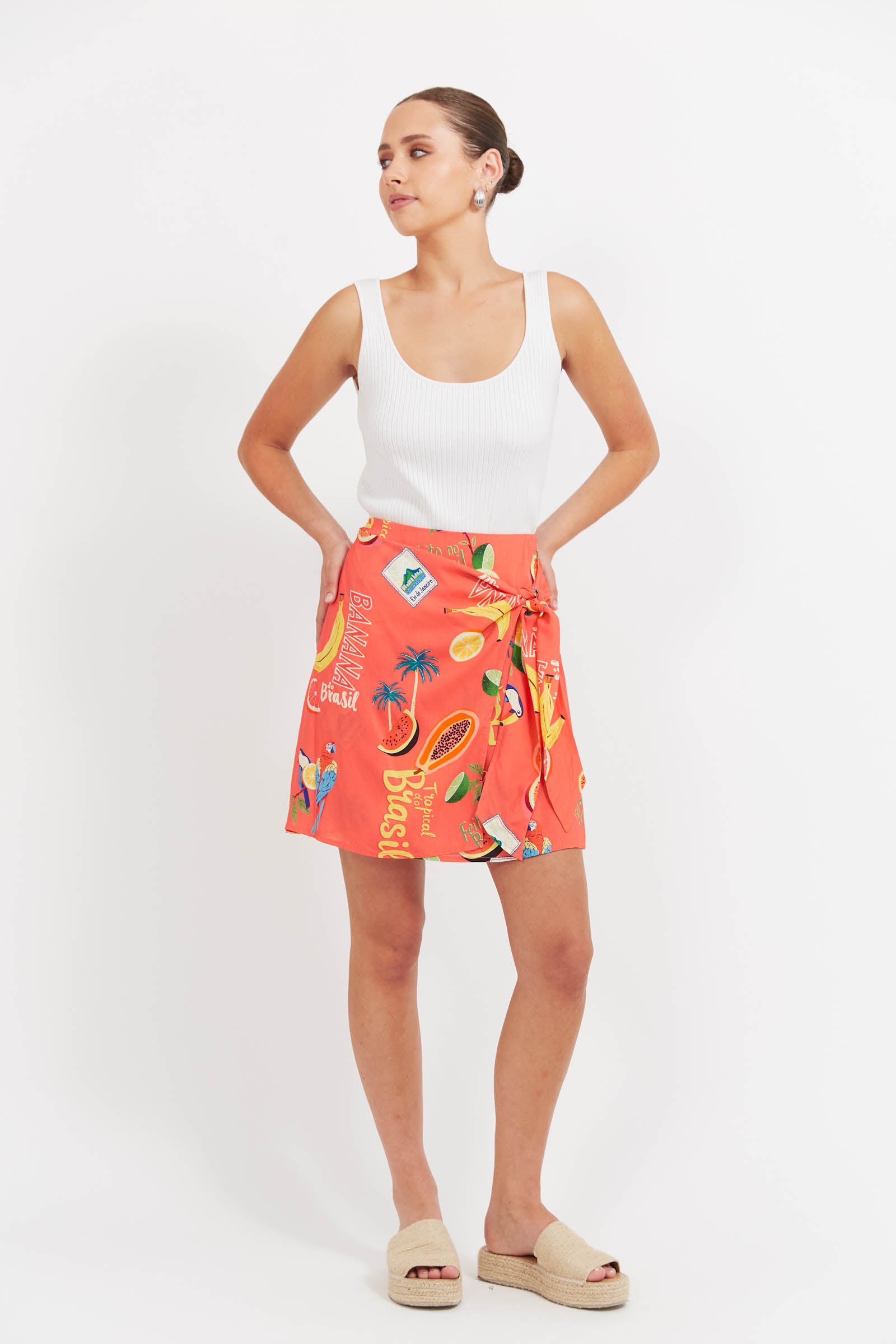 Cabana Mini Skirt - Brasil Coral