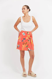 Cabana Mini Skirt - Brasil Coral