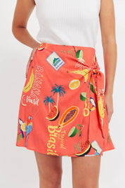 Cabana Mini Skirt - Brasil Coral